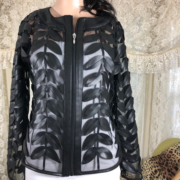 COPY - Rare Luxury Leaf Jacket NWOT - Picture 4 of 8
